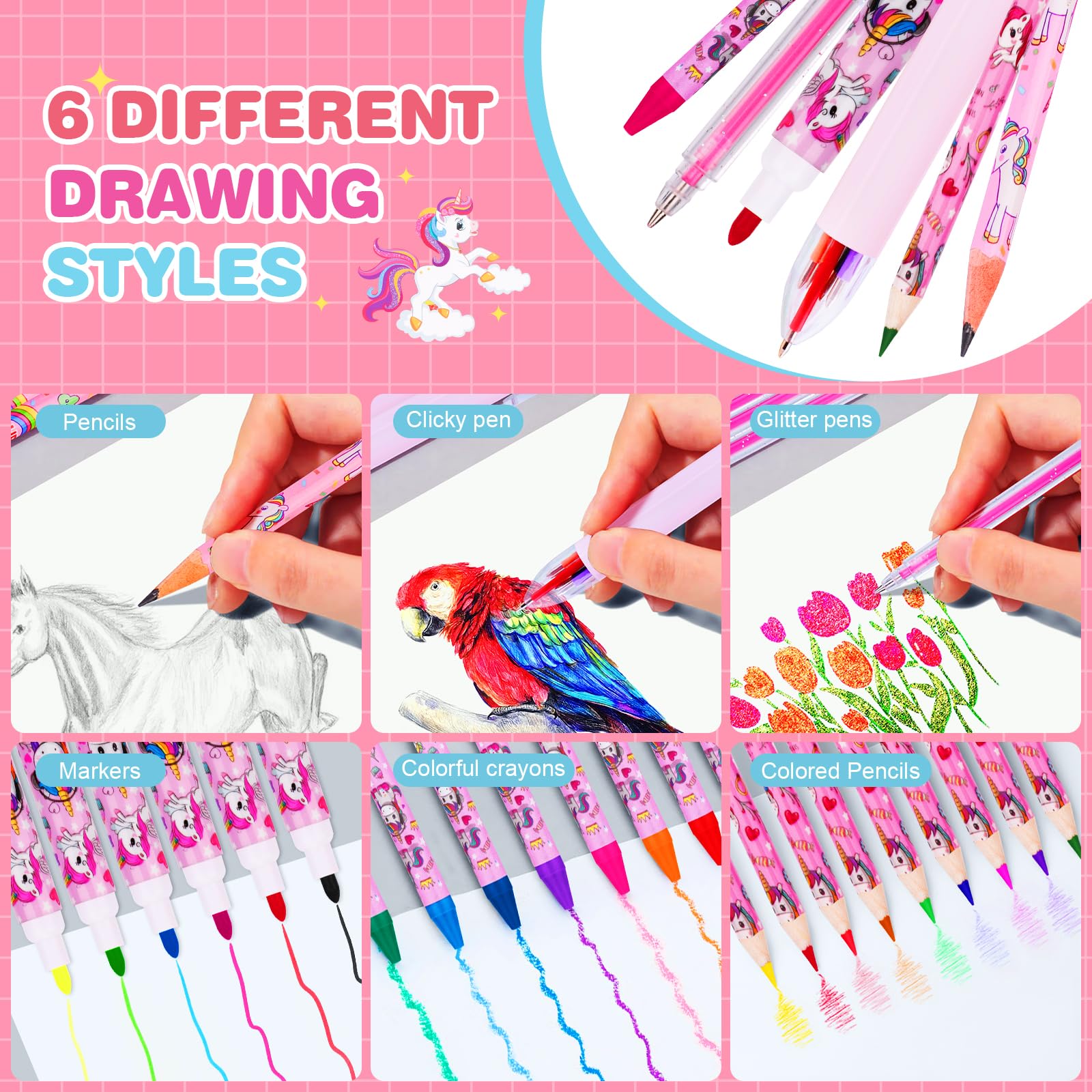 Homicozy glitter gel pens add sparkle to art projects.