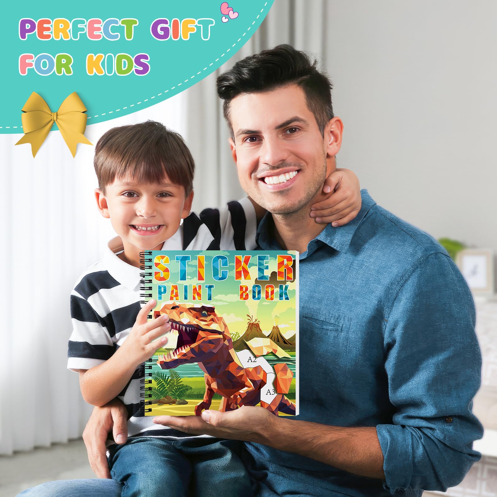 Homicozy animals sticker paint book cover combines play with learning animal names