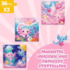 Homicozy axolotl magnetic puzzles ideal travel activity for busy families