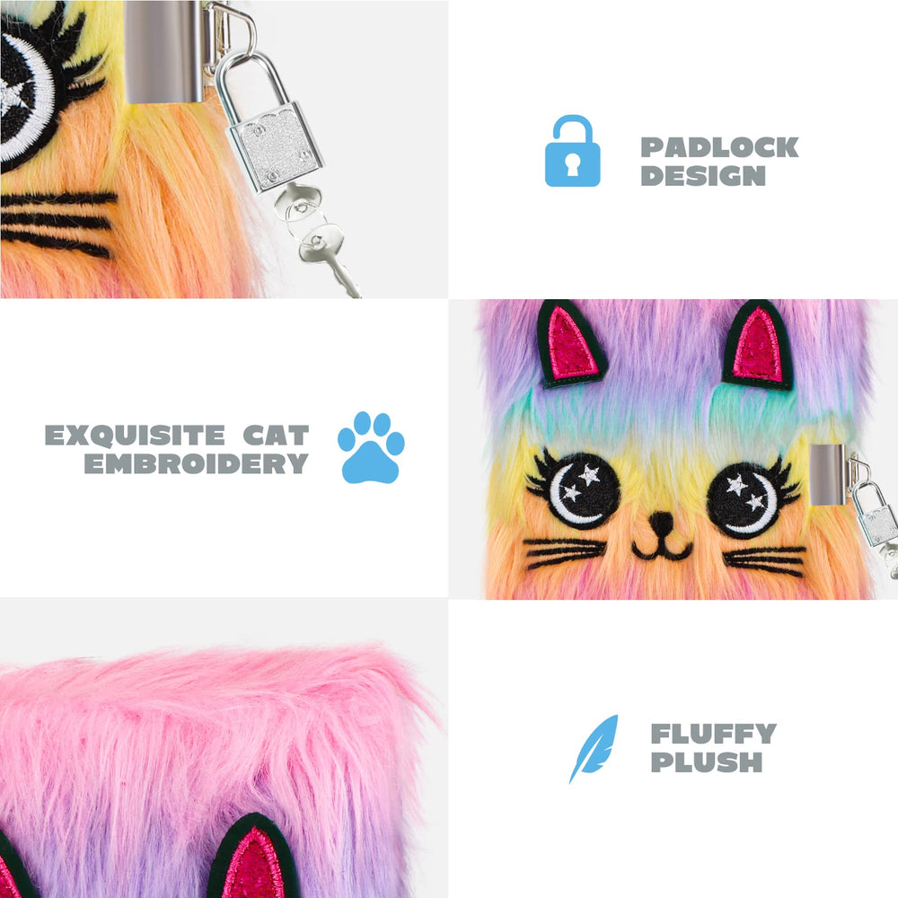 Homicozy Cat Diary 160 lined pages emphasizing smooth writing surface