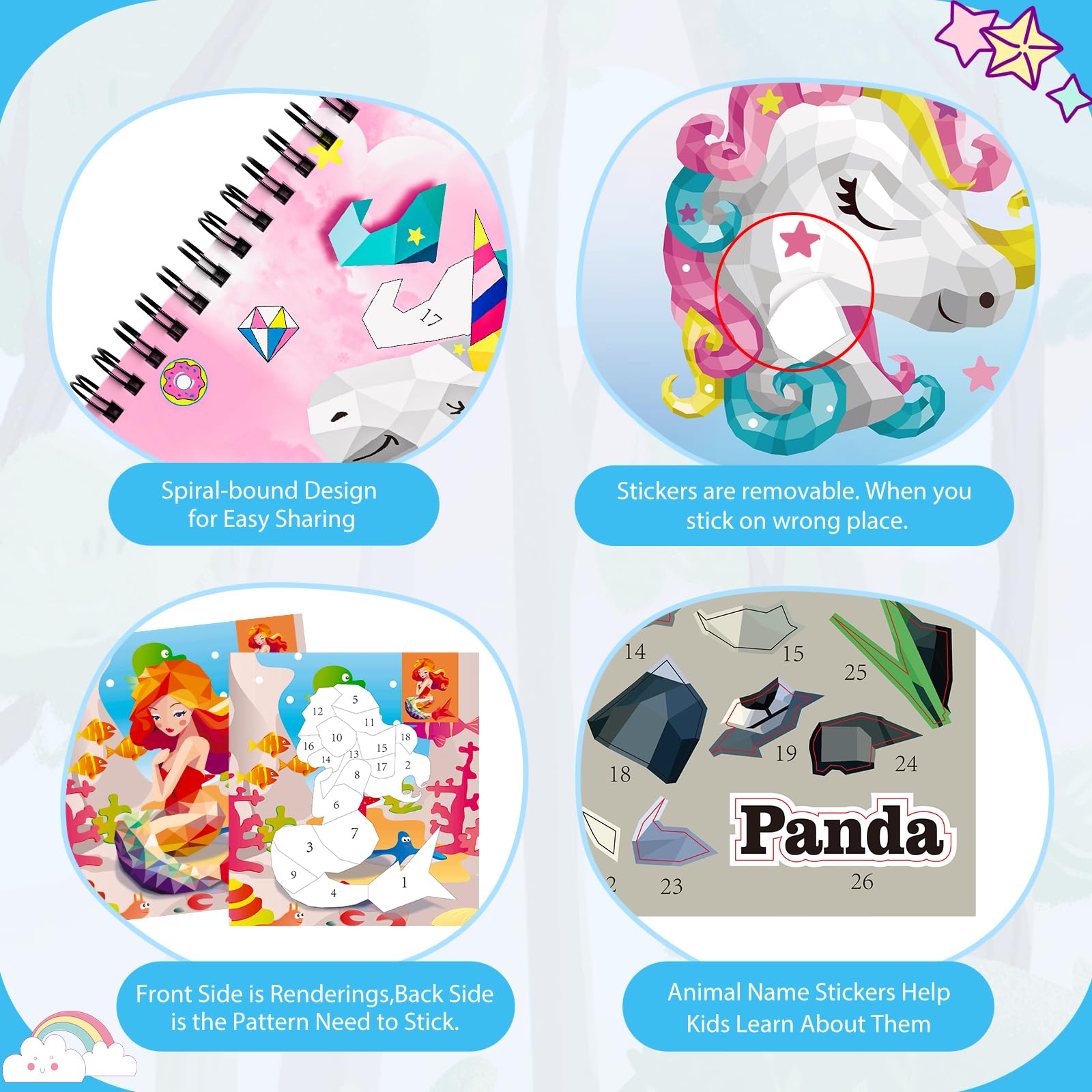 Homicozy sticker-by-numbers page: structured activity builds focus and sequencing skills.