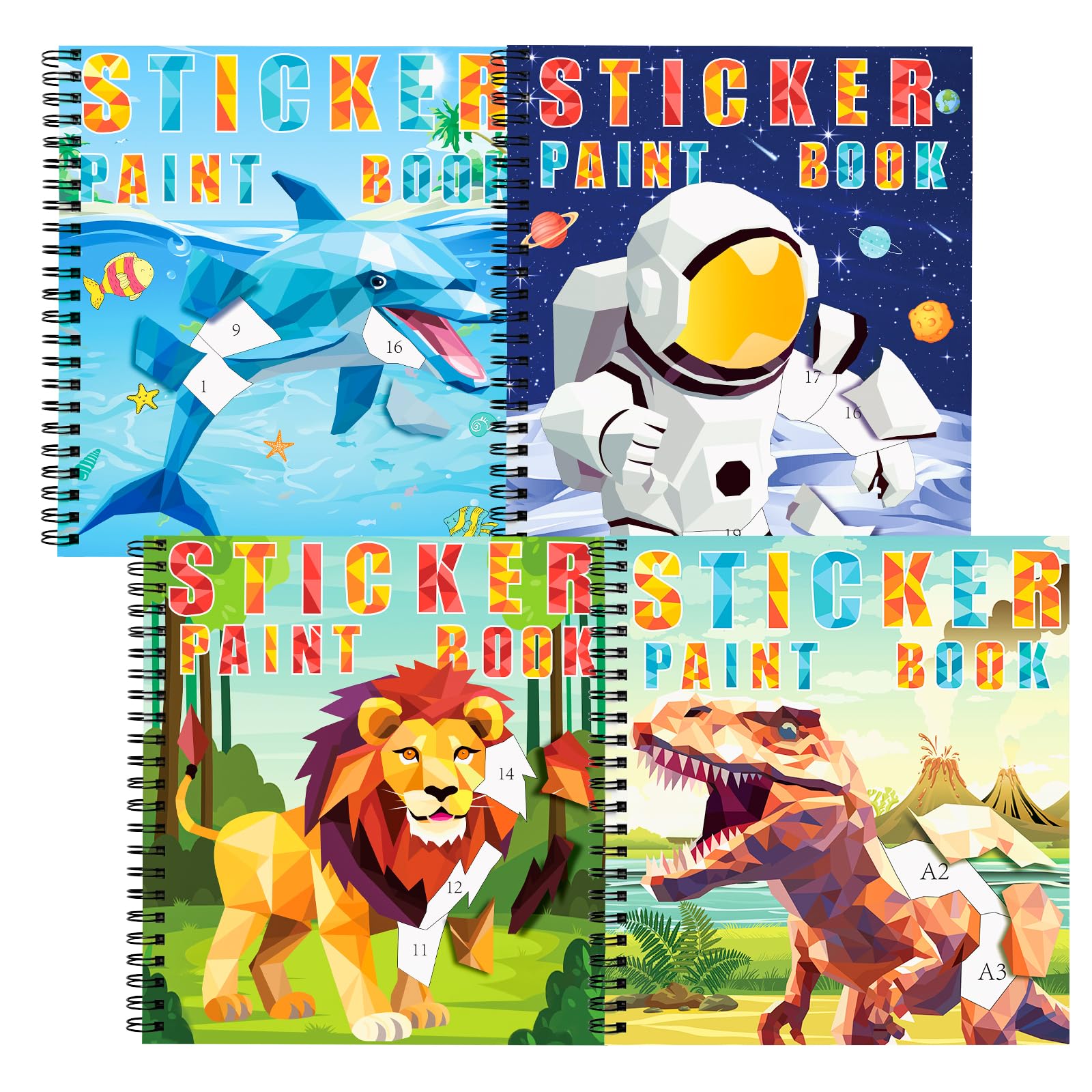 Homicozy dinosaur sticker paint book cover sparks imaginative play and color matching
