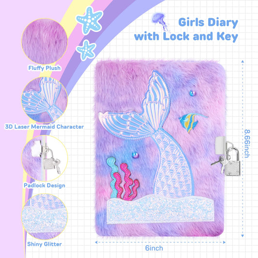 Homicozy Mermaid Diary lock and keys highlight private writing space