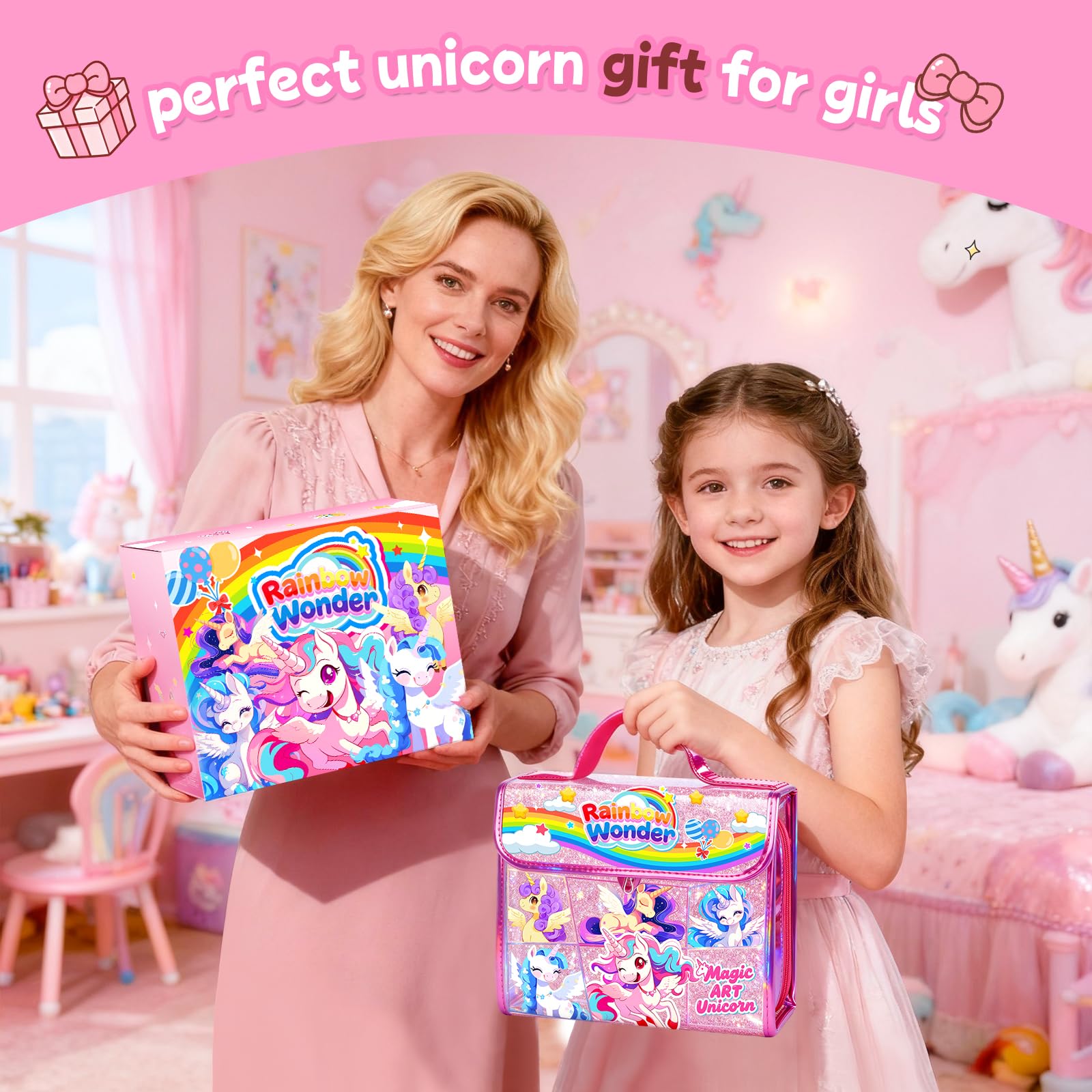 Homicozy unicorn coloring paper pack with varied styles for creative projects.
