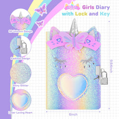 Homicozy unicorn diary is a5 portable perfect for school and travel.