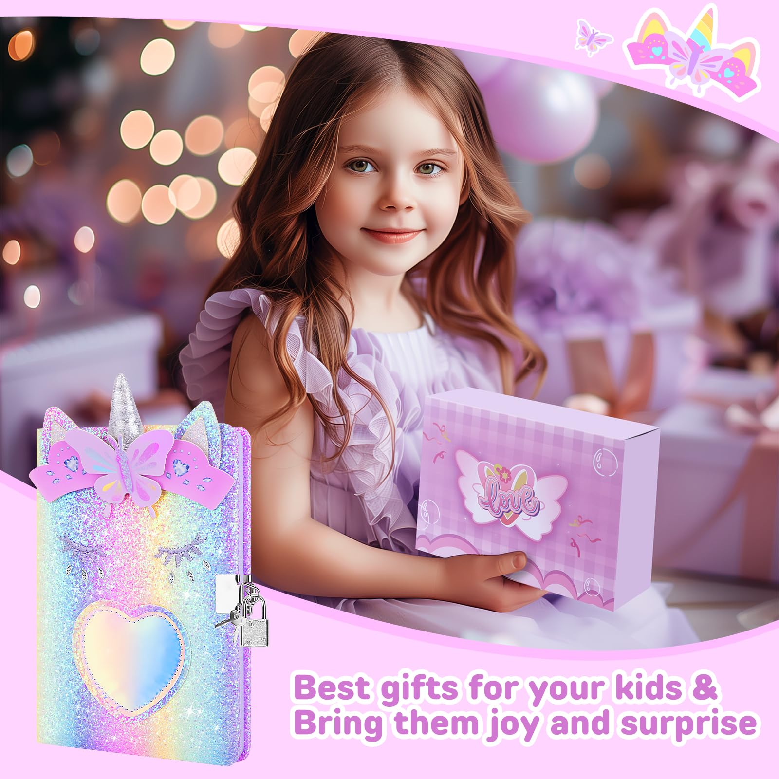 Homicozy unicorn diary offers strong binding to keep pages secure.