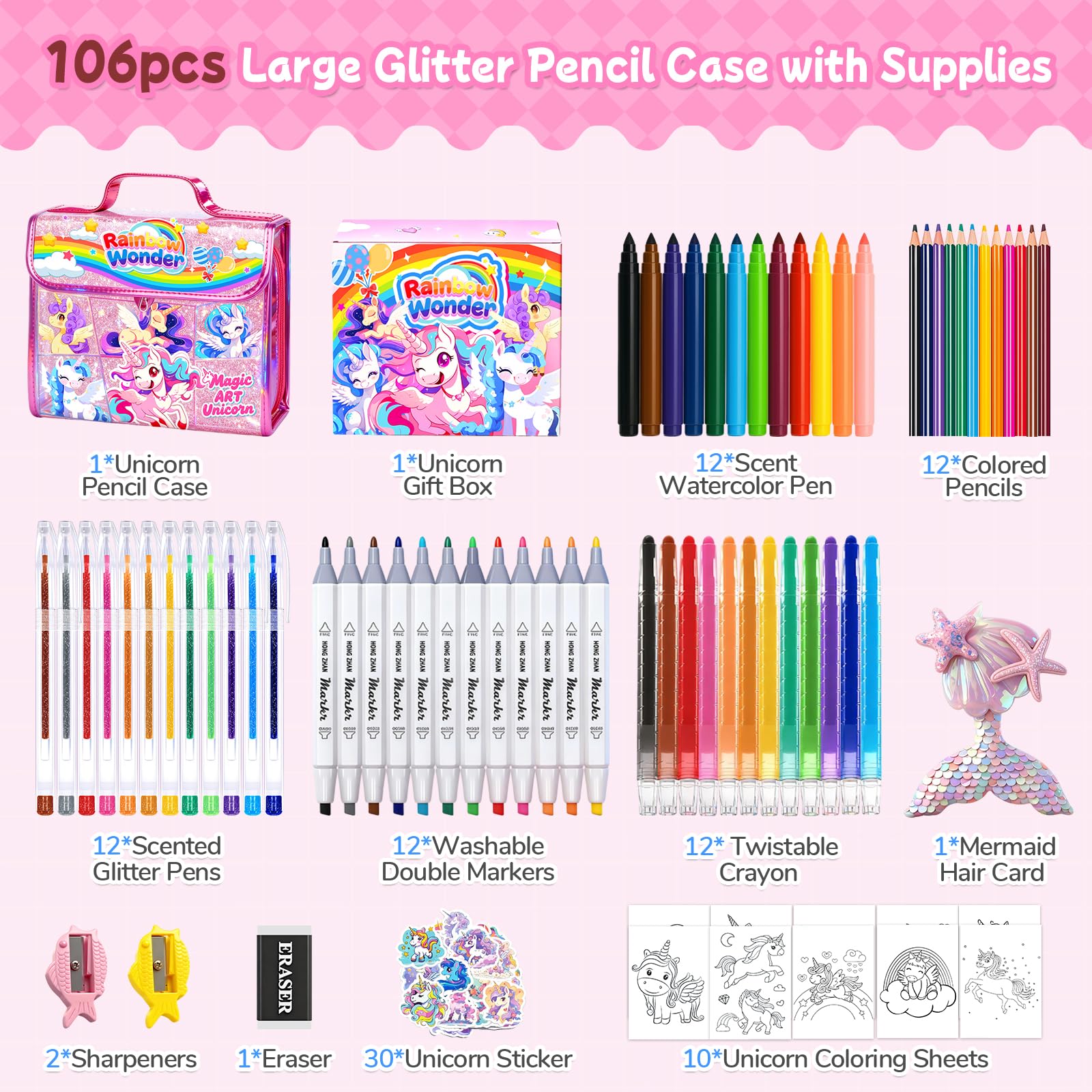 Homicozy 12-pack washable double-headed markers are easy to clean after doodling.