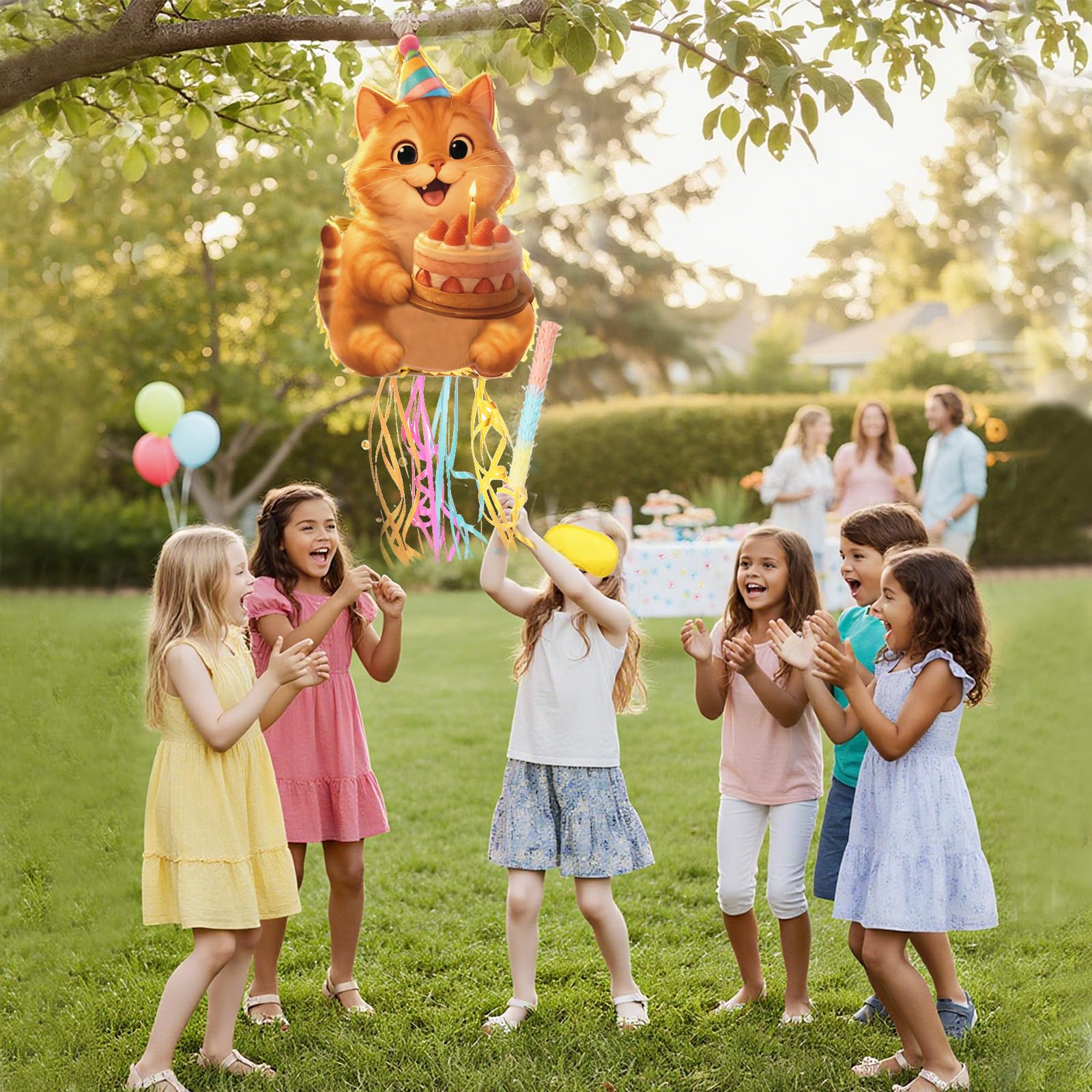 Homie Finds hanging loop secures piñata during games