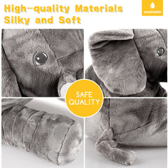 Homily elephant stuffed toy with durable filling for reliable hugs.