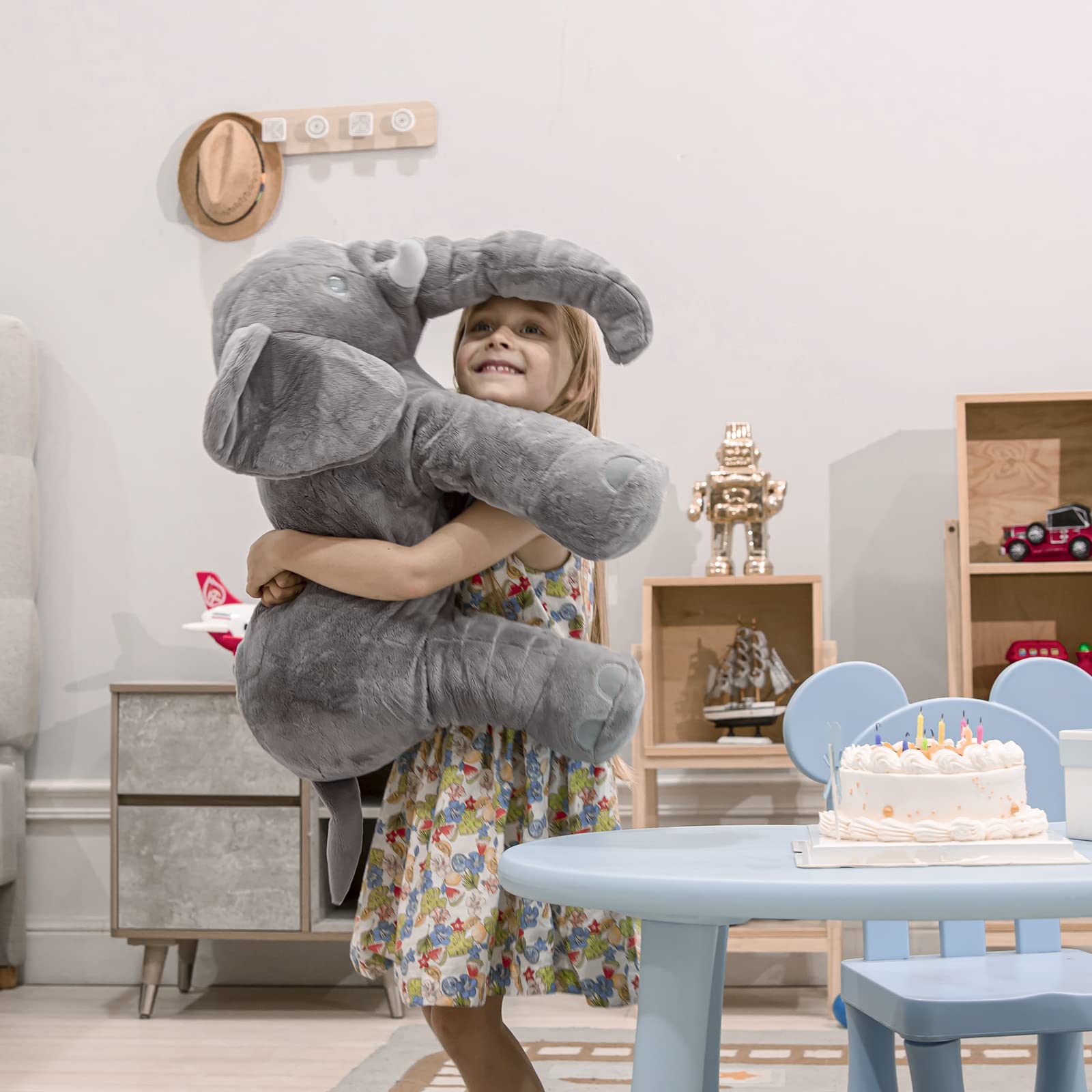 Homily elephant plush as a kid-friendly gift for birthdays or holidays.