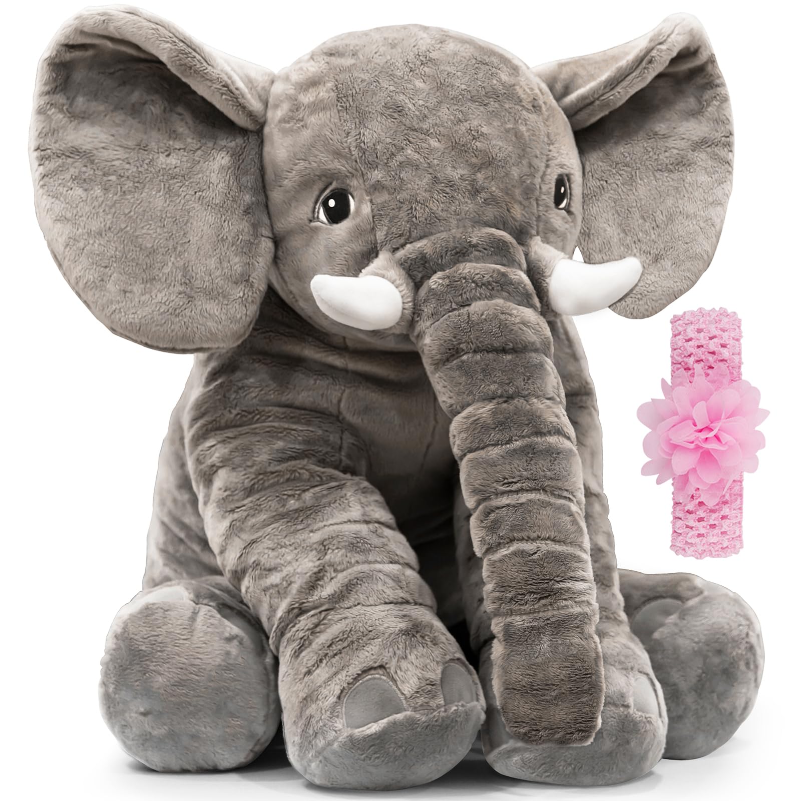 Homily giant elephant plush 24-inch cuddly playtime companion for kids.