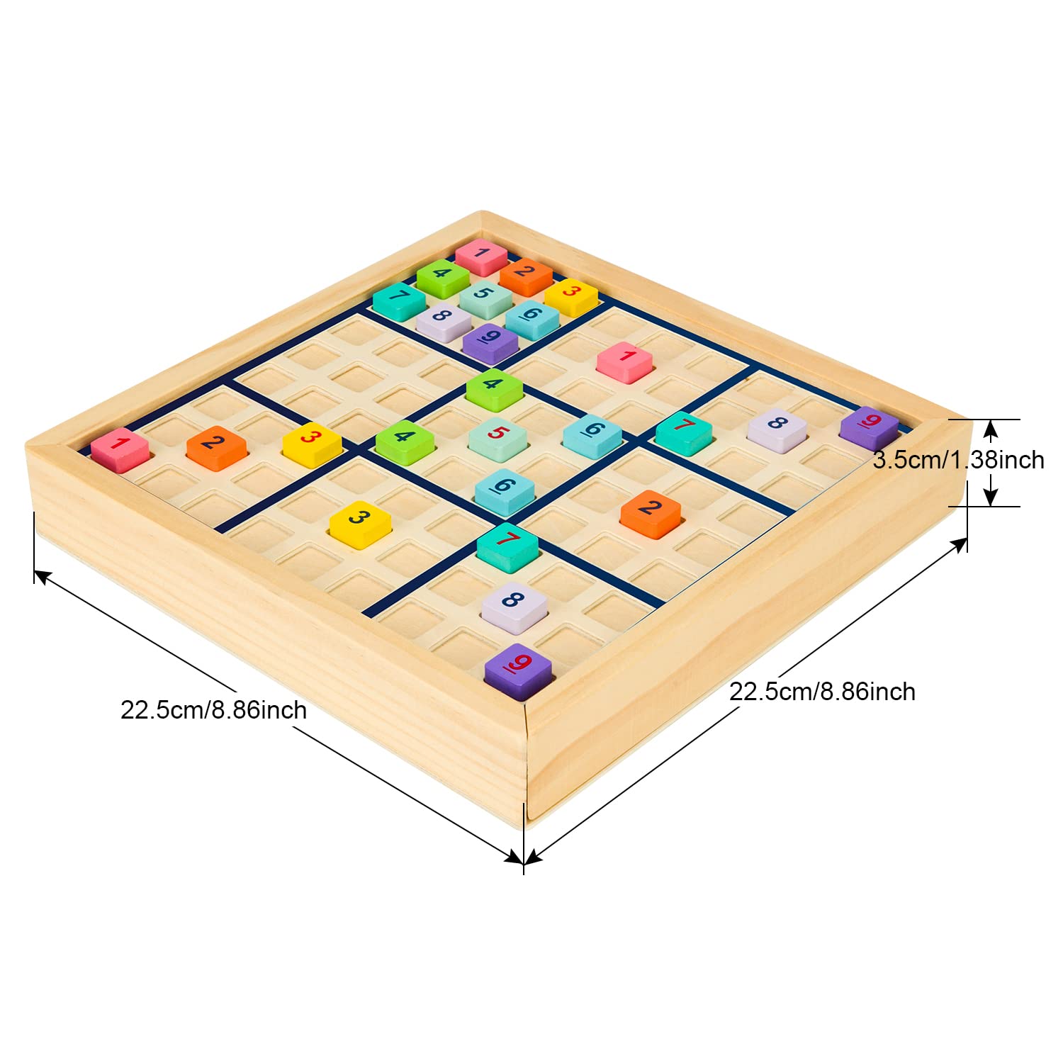 HOMSV colorful wooden pieces support quick pattern recognition during play.