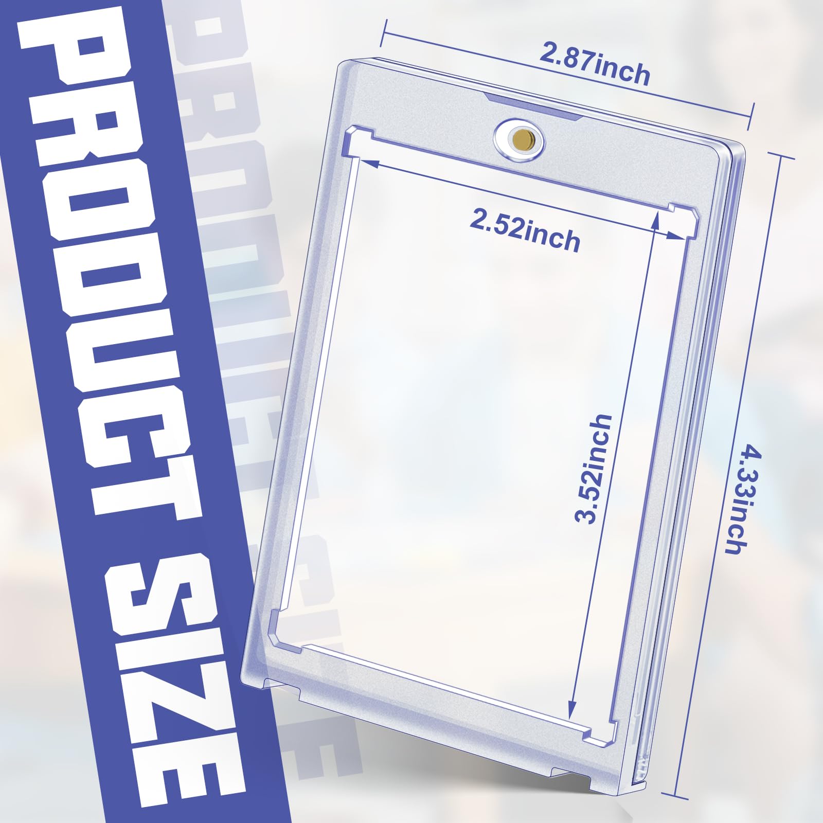 Homthy 35pt magnetic holder closeup shows crystal-clear protection