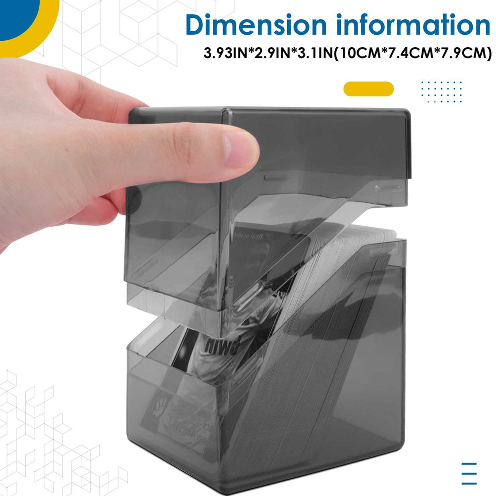 Homthy acrylic storage box displays cards while shielding from scratches.