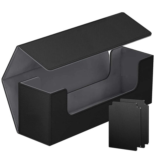 Homthy card deck case front view showing sleek leather design for card storage