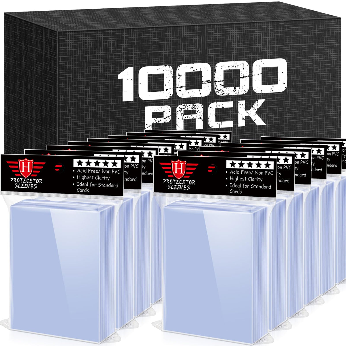 Homthy card sleeves table display shows clear protection for trading cards