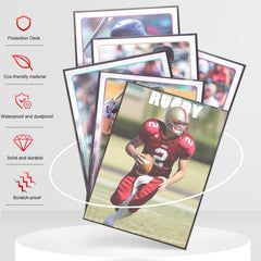 Homthy card sleeves glossy side visible for clear card display.
