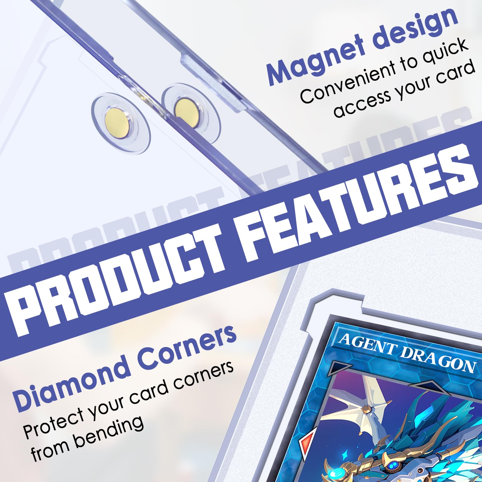 Homthy clear acrylic card case demonstrates durable non-PVC materials