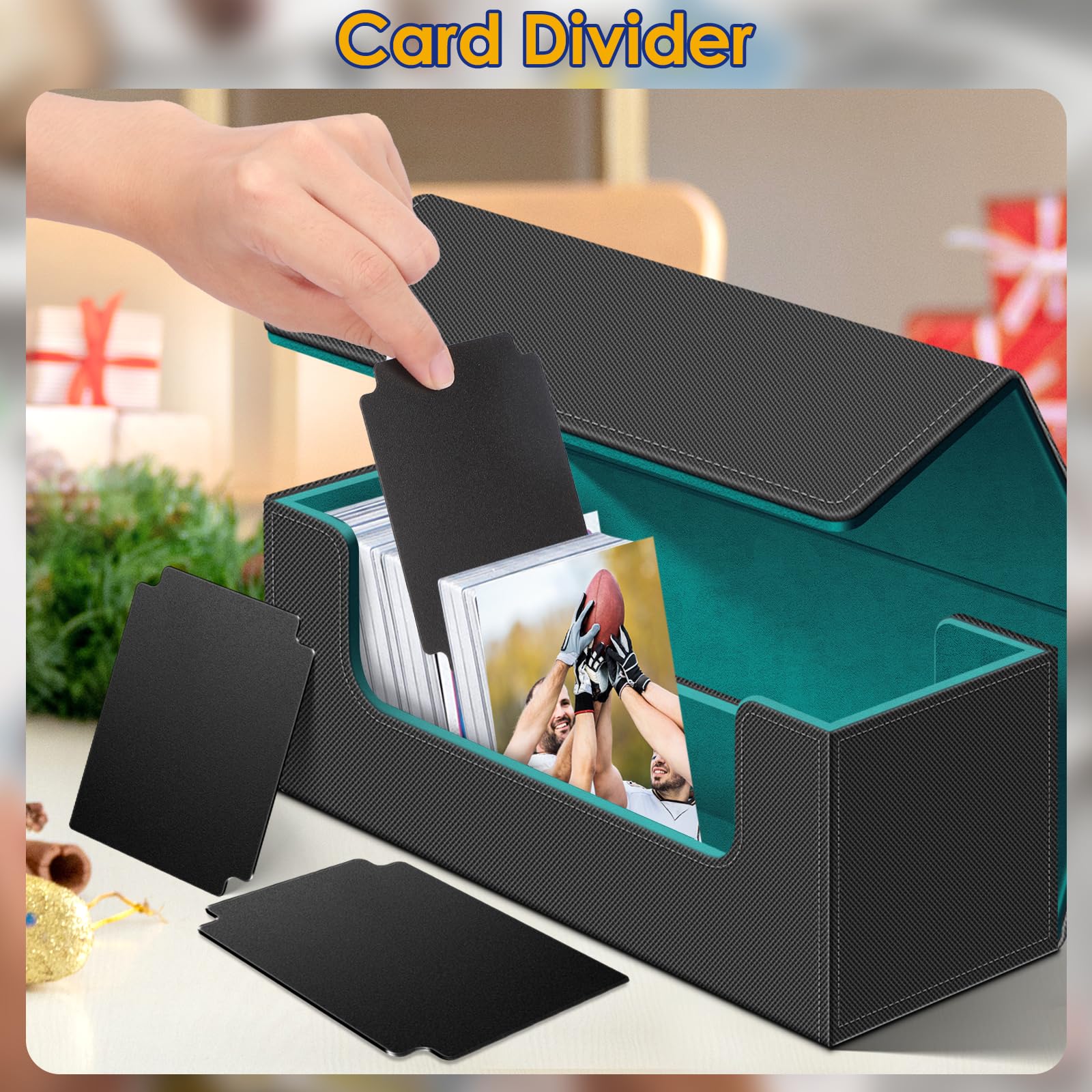 Two dividers included for easy deck separation