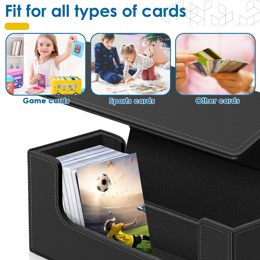 Homthy interior view with 600 sleeved cards organized and visible