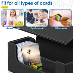 Homthy interior view with 600 sleeved cards organized and visible