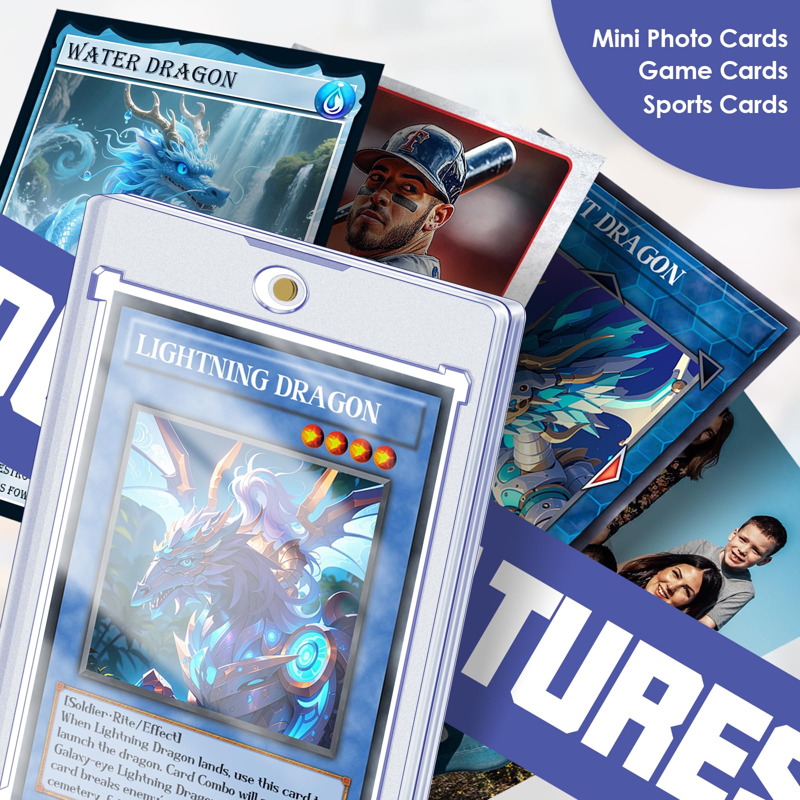 Homthy magnetic open close action for easy card access
