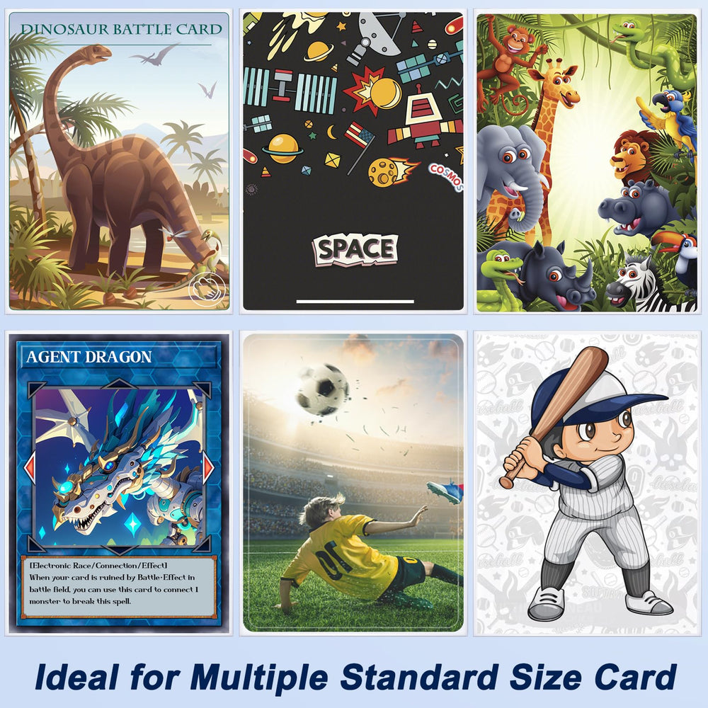 Homthy non-PVC acid-free material protects cards with durable clarity.
