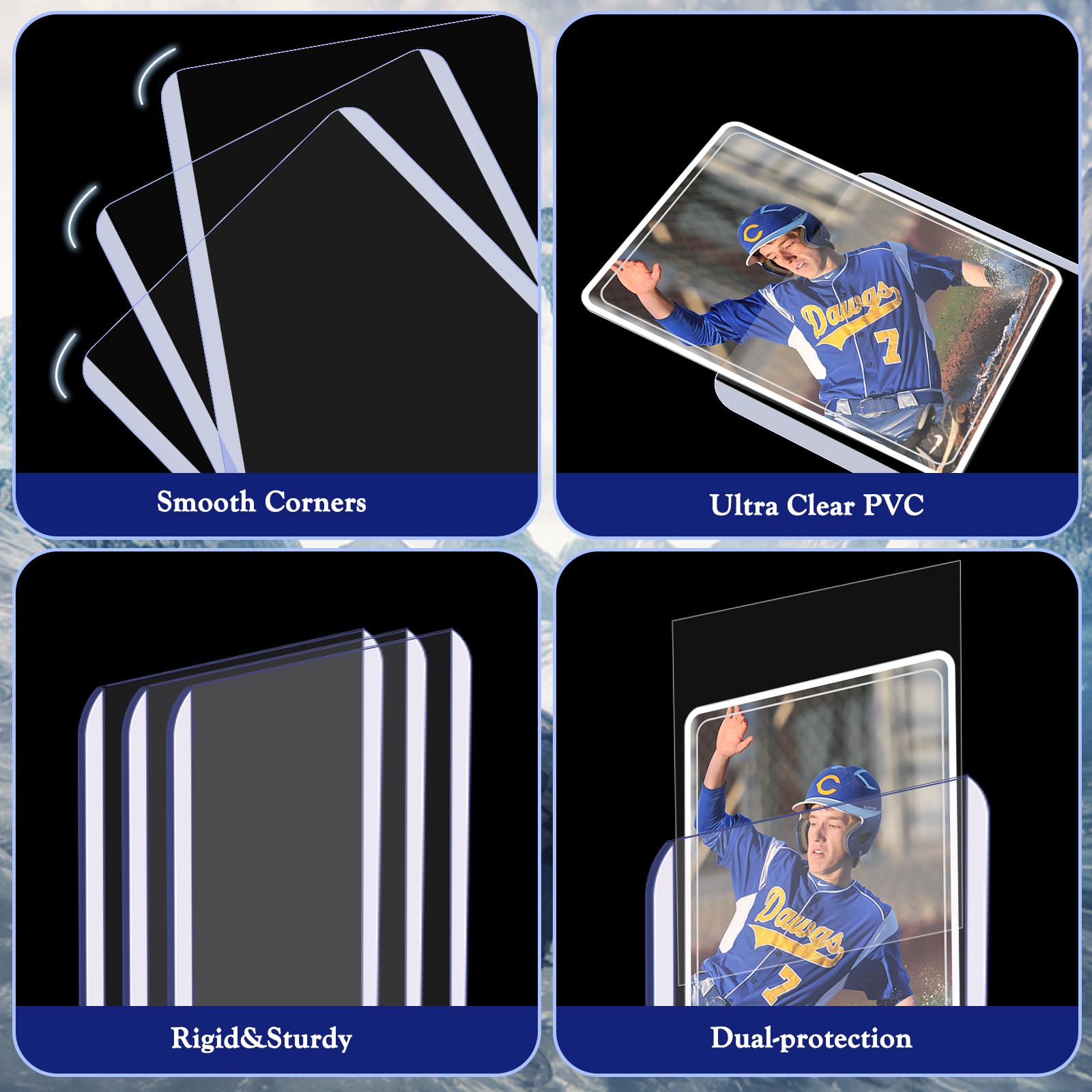 Homthy soft penny sleeves fit cards gently without bulk.