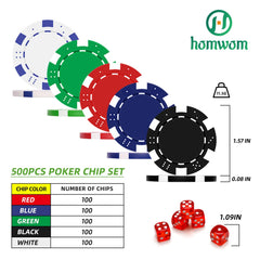 Closeup of Homwom casino-style chip texture and weight