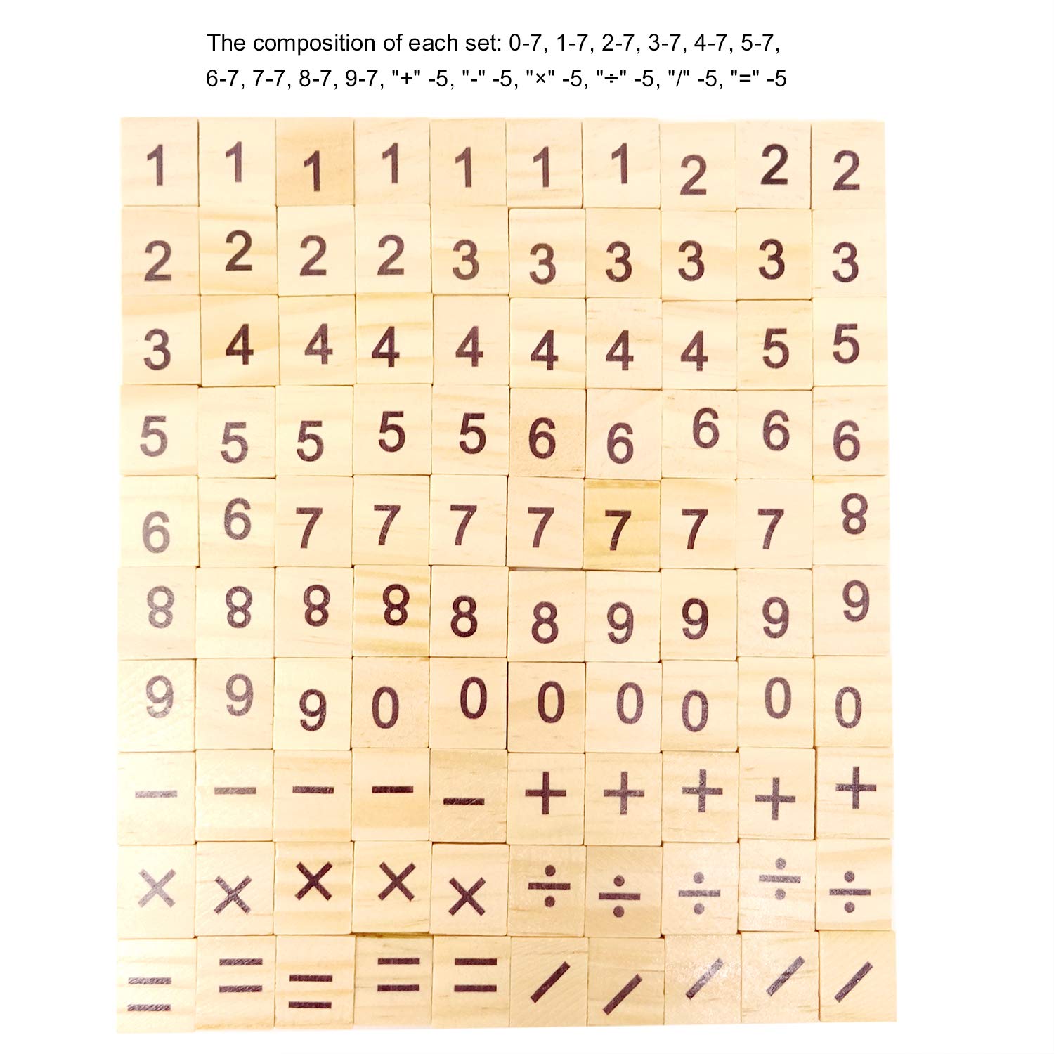 Honbay 100pc wooden tile set ideal for classroom activities and DIY projects.