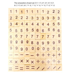 Honbay 100pc wooden tile set ideal for classroom activities and DIY projects.