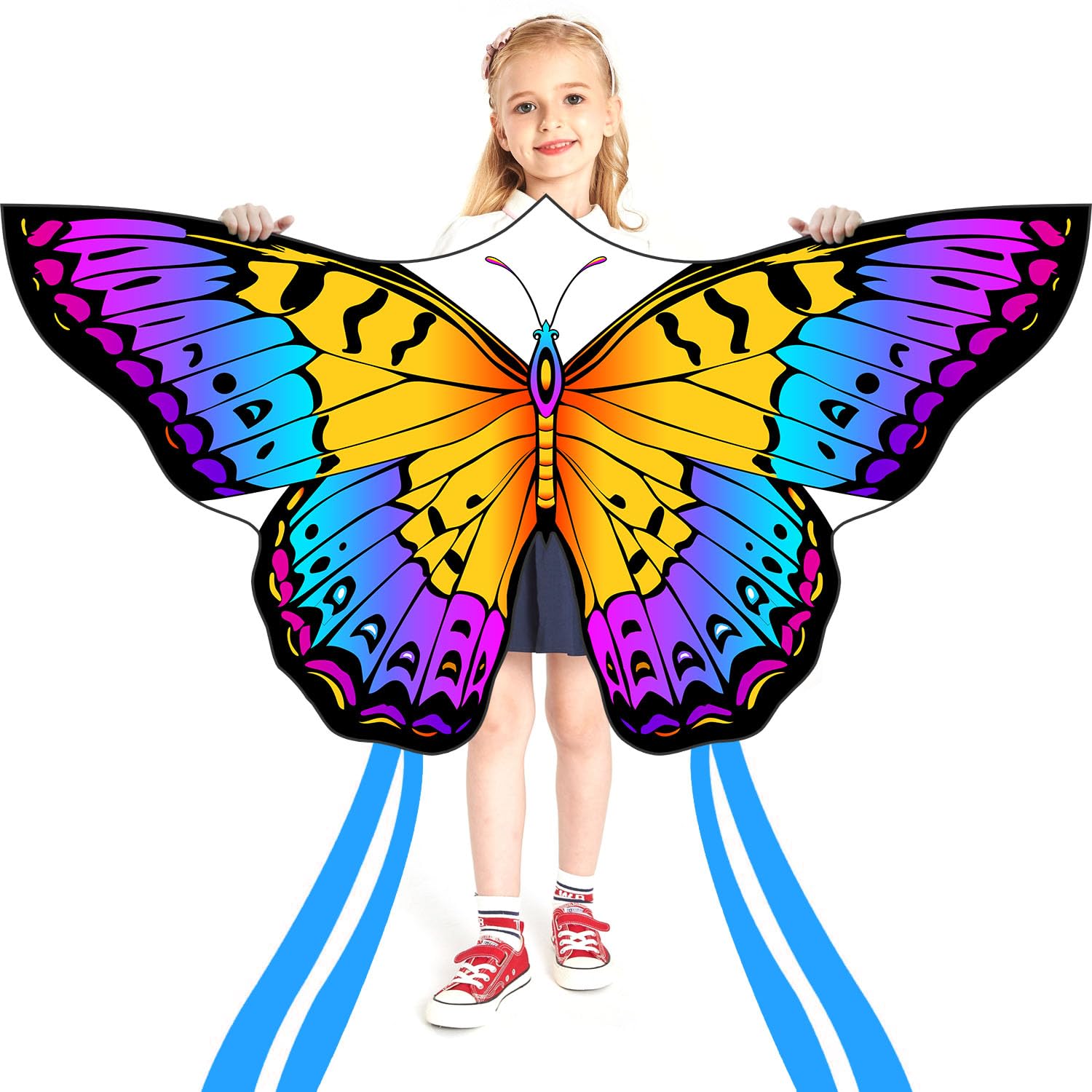 HONBO Butterfly kite full assembly outdoors, easy setup for kids and adults.