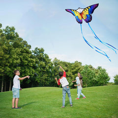 HONBO Butterfly kite durable ripstop fabric withstands windy sessions.