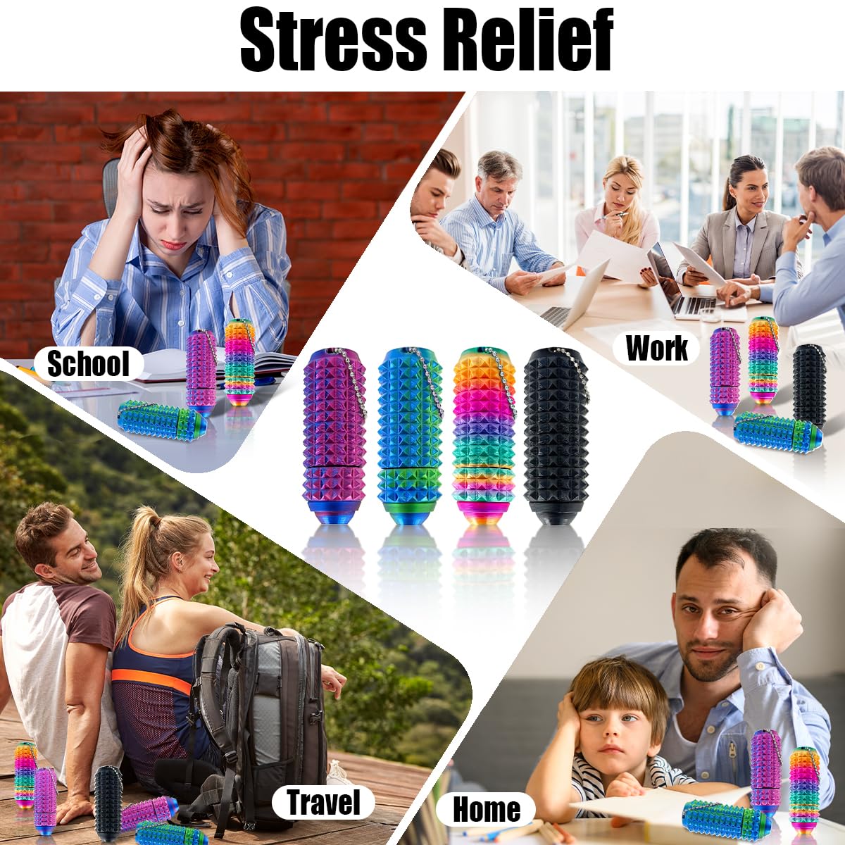 HONBQYCC Little Pain Ouchies 360° spinner aids focus during tasks.