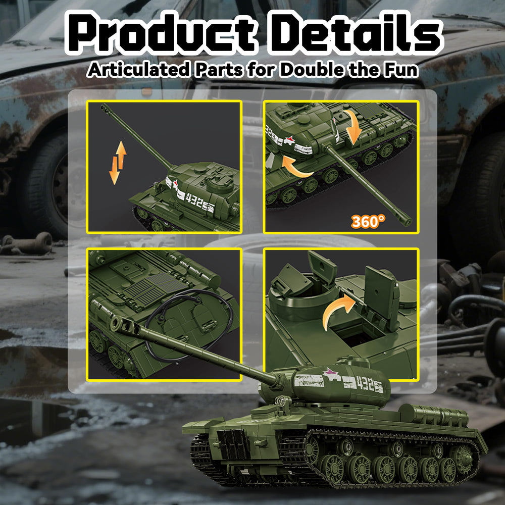 Full display model of the Honchoes IS-2 tank ready for shelf decor or desk display.