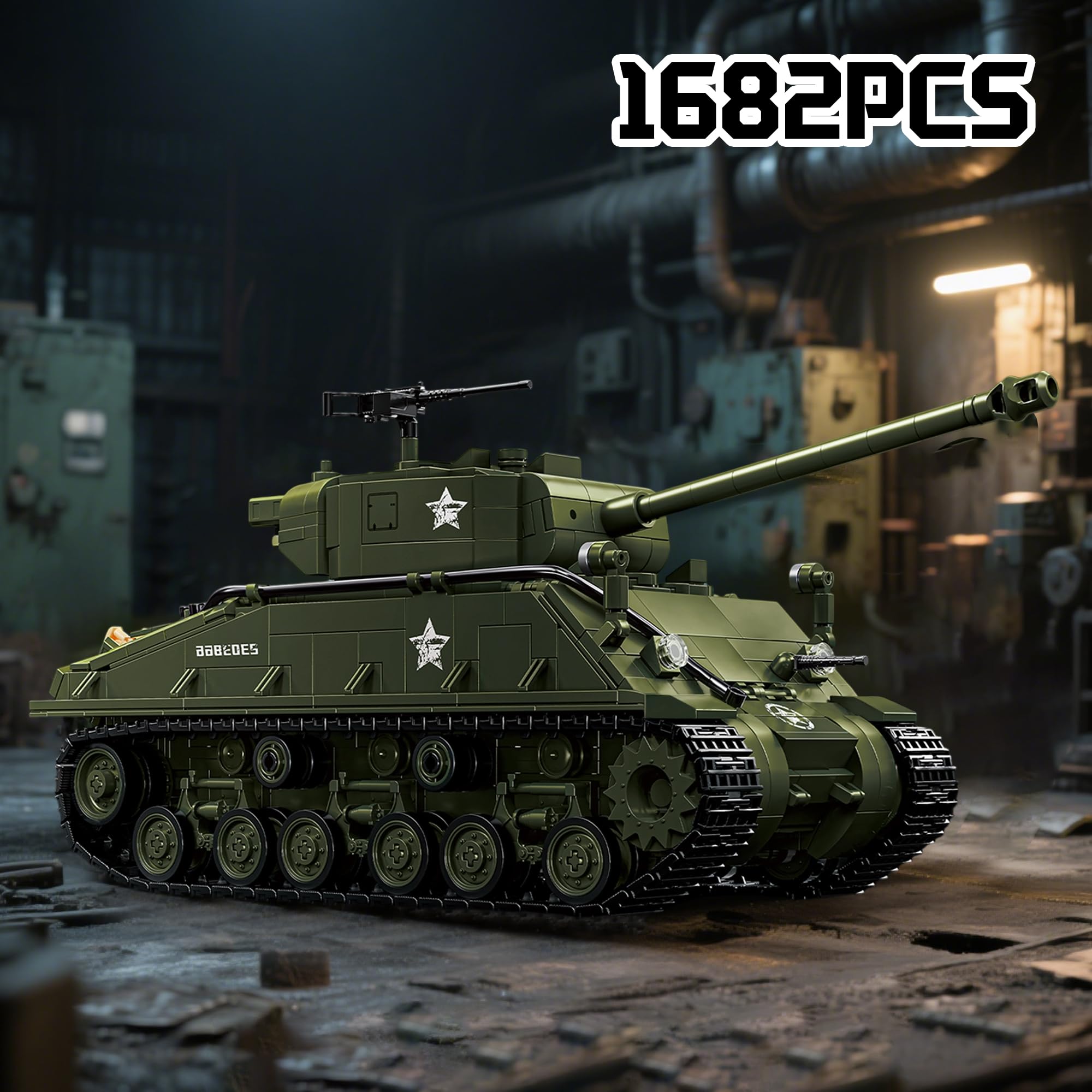 Honchoes M4 Sherman Tank 1682-piece kit ideal for experienced builders