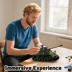 Honchoes M4 Sherman Tank in authentic green finish for display