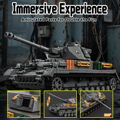 honchoes Panzer IV kit components arranged for 1419-piece build.