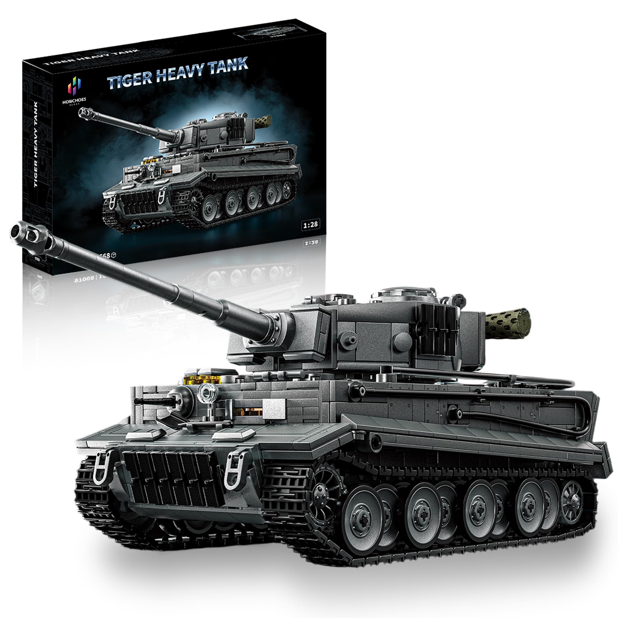 Honchoes Tiger I tank building set assembly detail for collectors