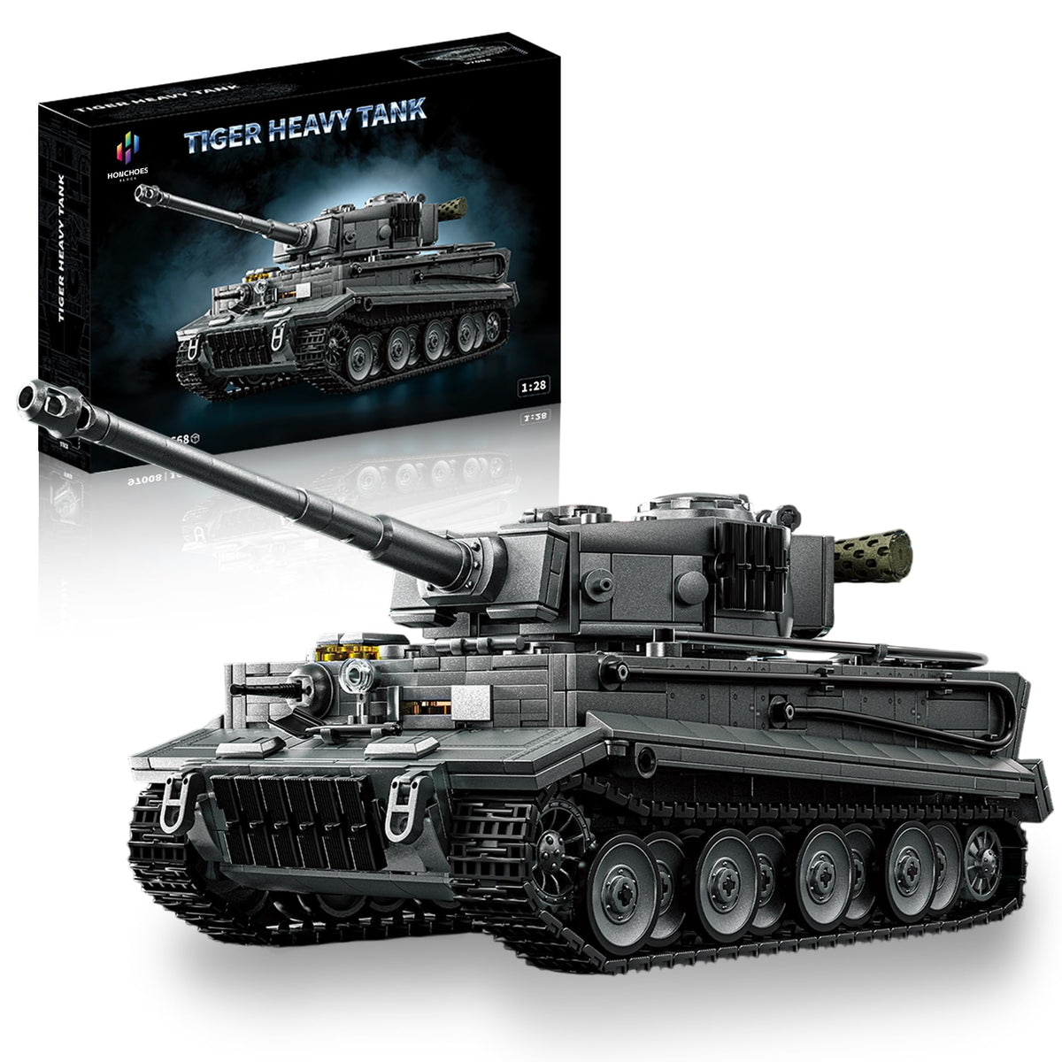 Honchoes Tiger I tank building set assembly detail for collectors