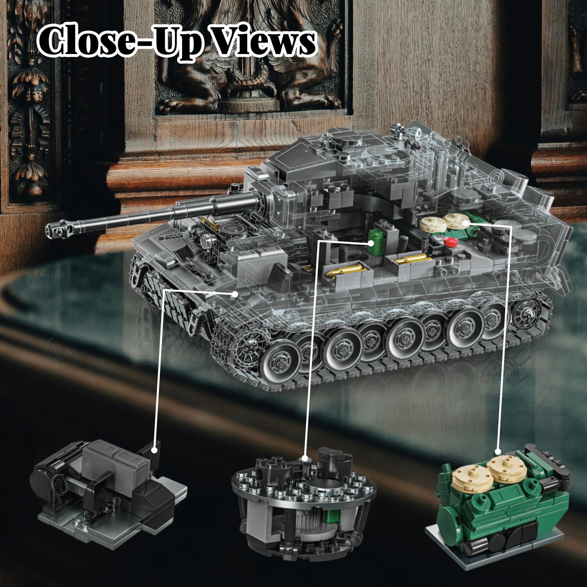 Honchoes Tiger I tank instruction manual clearly guides the build