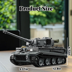 Honchoes Tiger I tank parts exposed show interlocking bricks