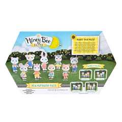 Honey Bee Acres Shadow bear enjoying a jungle gym scene for active recess-style fun.