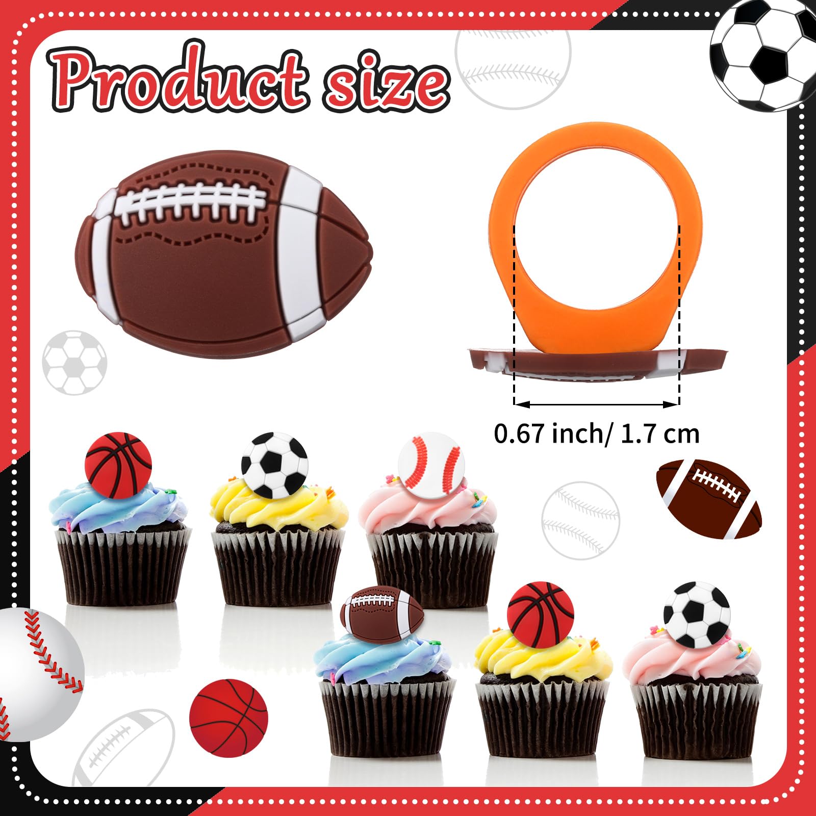 Honeydak soccer cupcake ring charms guests at gatherings