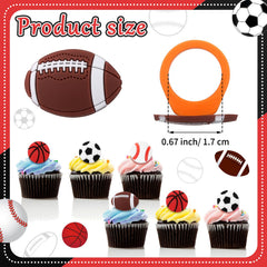 Honeydak soccer cupcake ring charms guests at gatherings