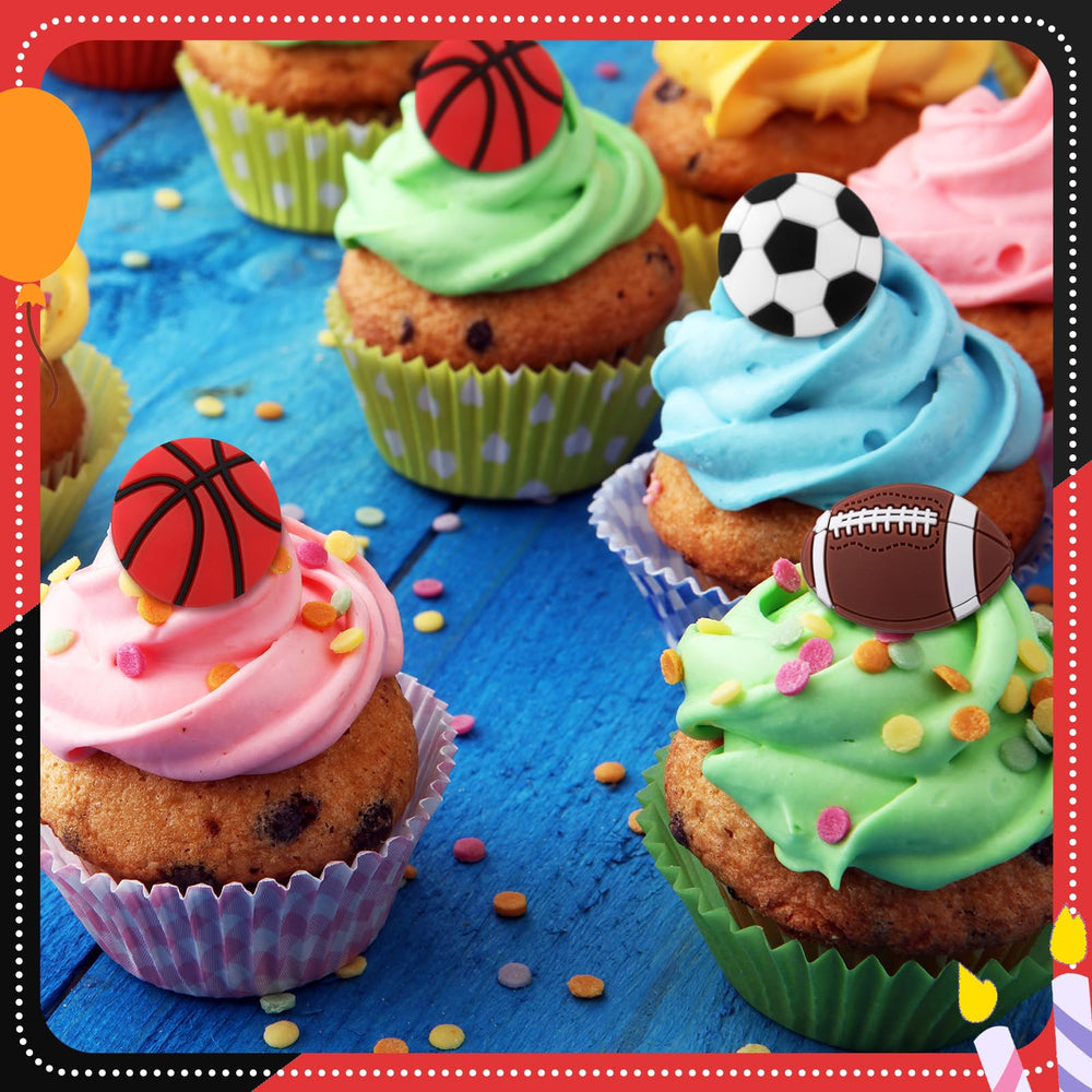 Honeydak sport-themed cupcake decor ideal for party decorations