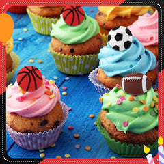 Honeydak sport-themed cupcake decor ideal for party decorations