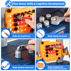Honeystar Kids Tool Bench screwdriver set enabling pretend fix-it play