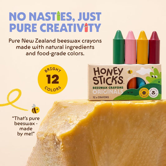 Honeysticks chubby grip design eases tiny hands into coloring