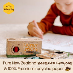 Honeysticks chunky ergonomic crayons designed for little hands and durability.